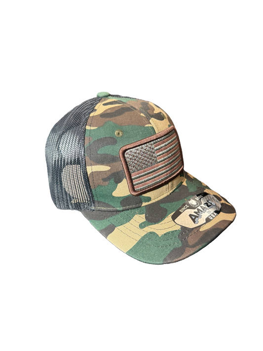 USA Camo Green Mesh Snapback