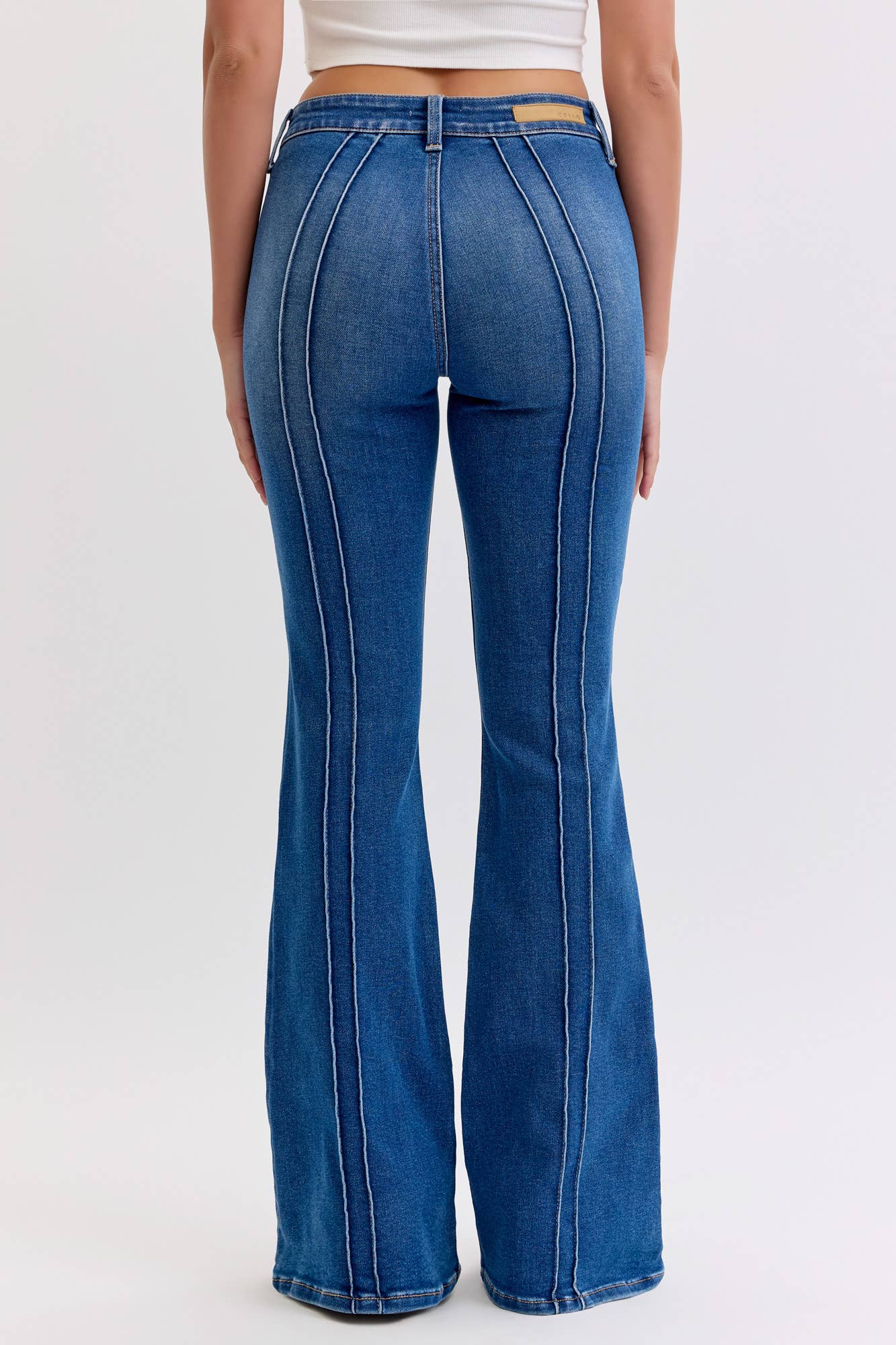 Mid Rise Flare Jeans