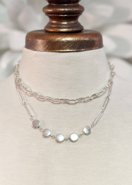 Layer Paper Clip Necklace