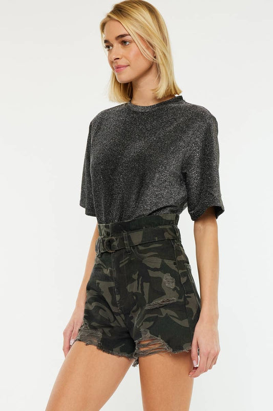 High Rise Camo w/belt