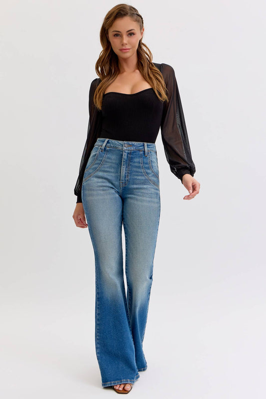 High Rise Wide Leg Jeans