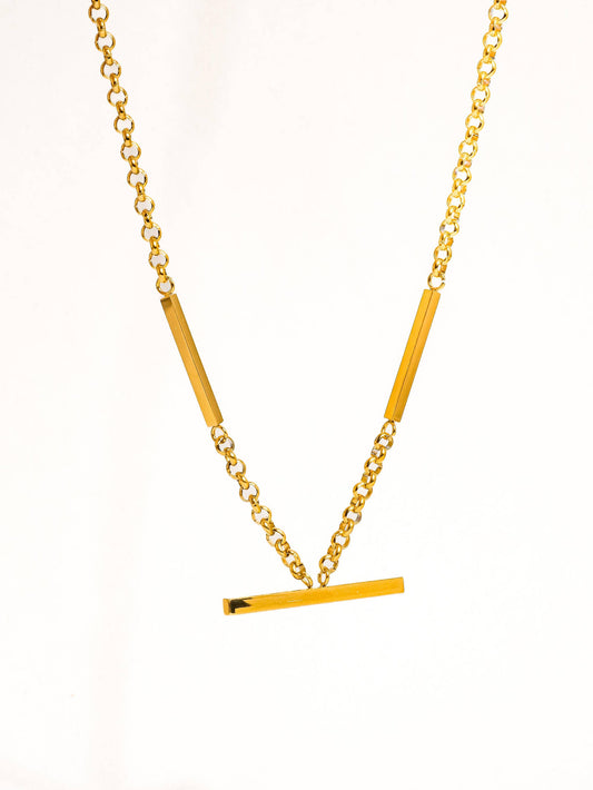 Eli 18K Gold Non-Tarnish Flat Chain Choker