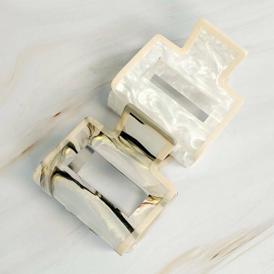 Marble Mix Hair Claw Set