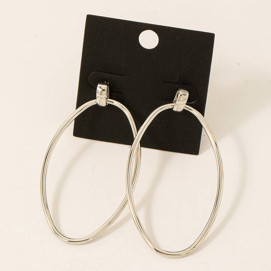 Oval Cutout Earrings