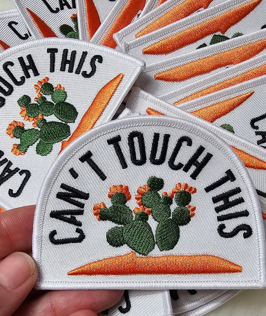 'Can't Touch This' Cactus Embroidery Patch