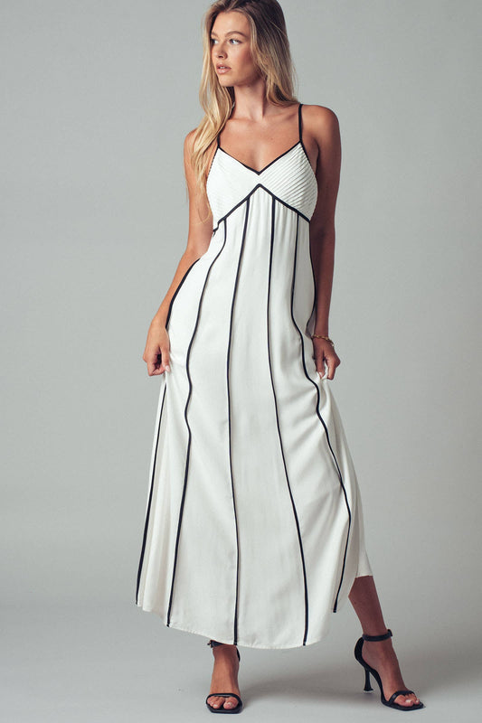 Piping Maxi Dress
