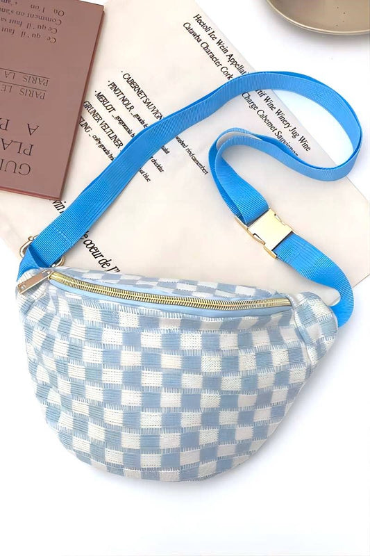 Checkered Crossbody Sling Belt Bag/ Fanny Pack